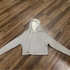 Striped Crop Hoodie